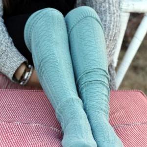Above Knee Socks, Thick Cotton Sock..