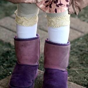 Kids Vintage socks - Ivory and Whit..