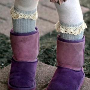 Kids Vintage socks - Light blue, Cr..