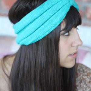 Headband -turquoise, Blue, Sky, Knitted ,..