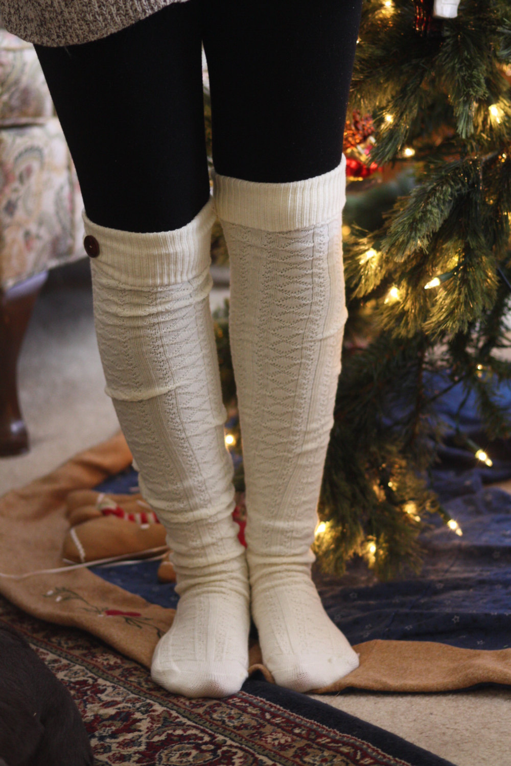 Above Knee Socks, Thick Cotton Socks, Extra Long Socks ...